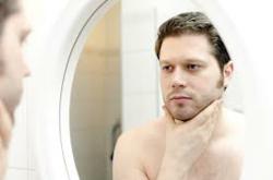 man in mirror image